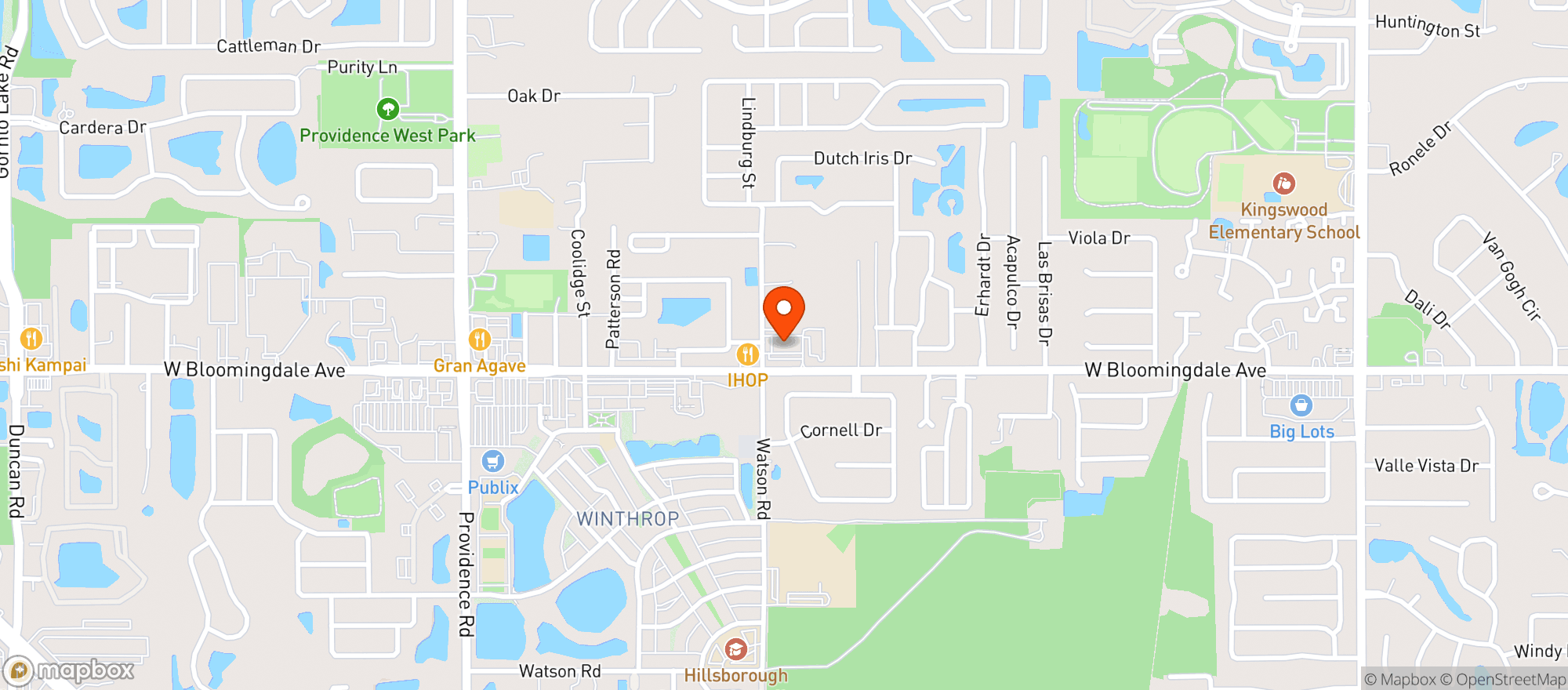 Map showing Circle K 7645