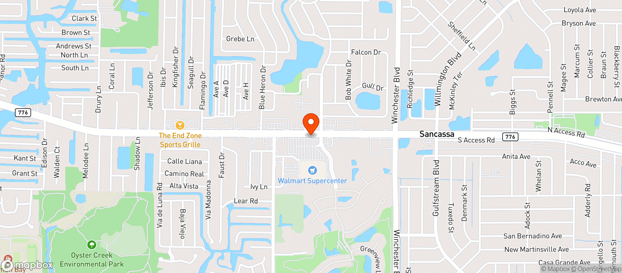 Map showing Walmart Supercenter