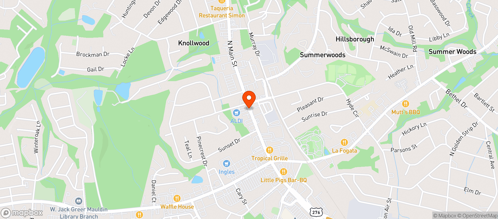 Map showing Viva Villa Mexican Grill