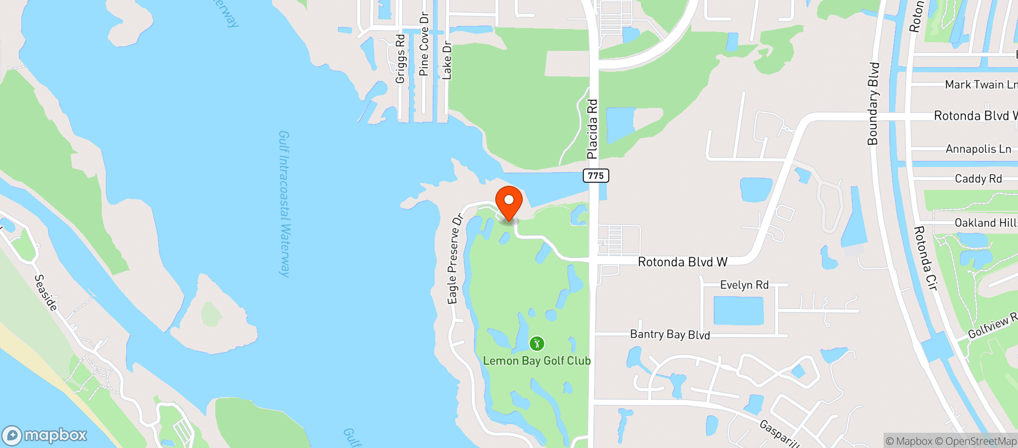 Map showing Lemon Bay Golf Club