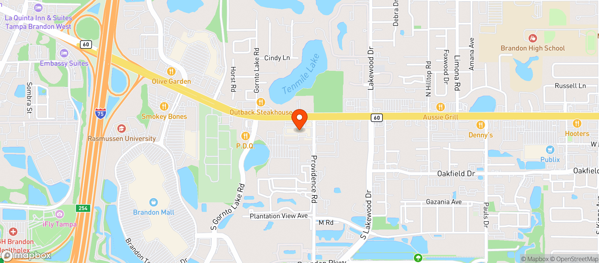 Map showing Linksters Tap Room