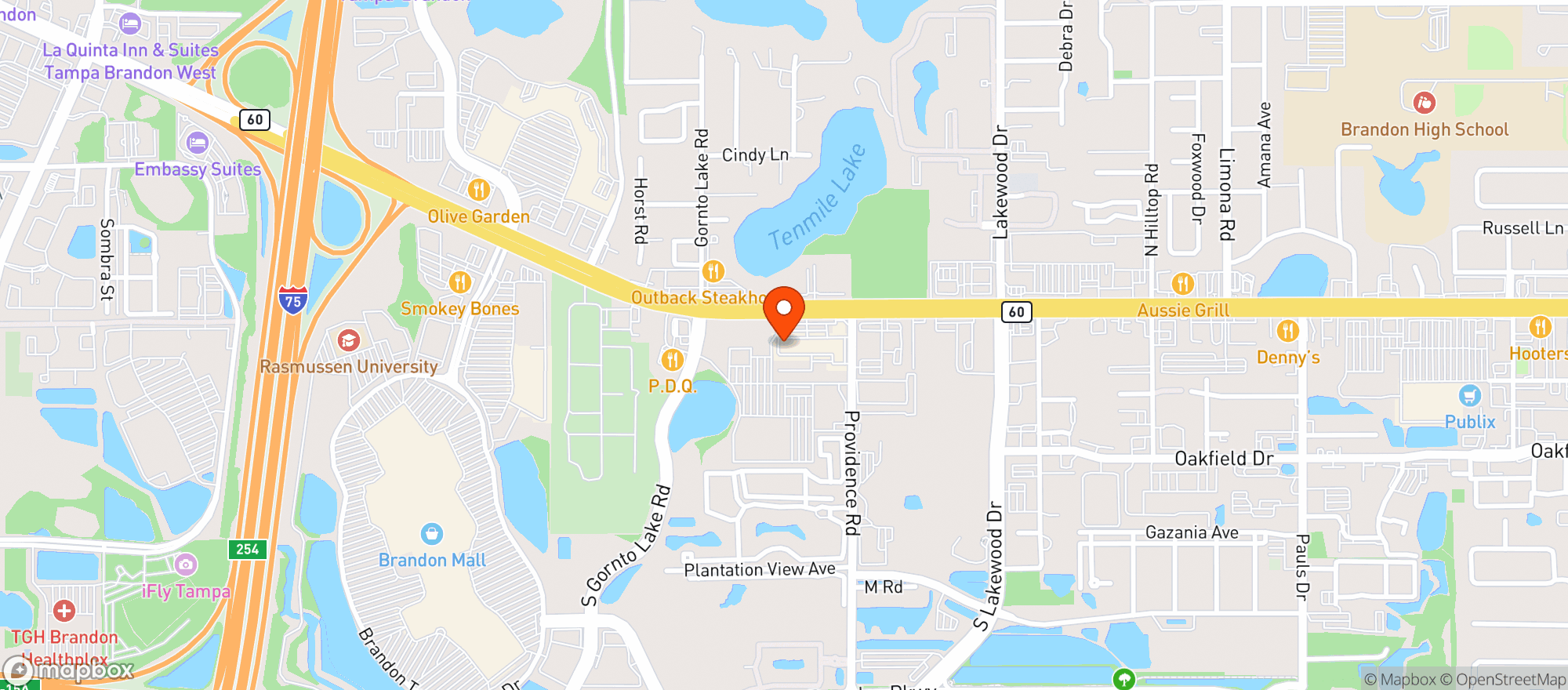 Map showing Chilis Grill & Bar