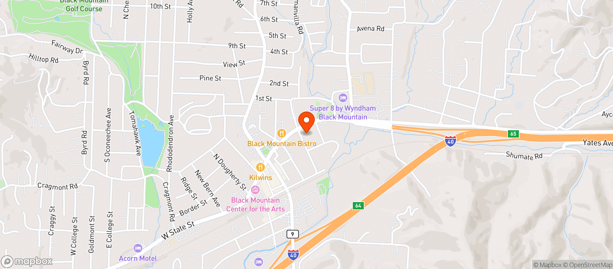 Map showing Lookout Brewing Company
