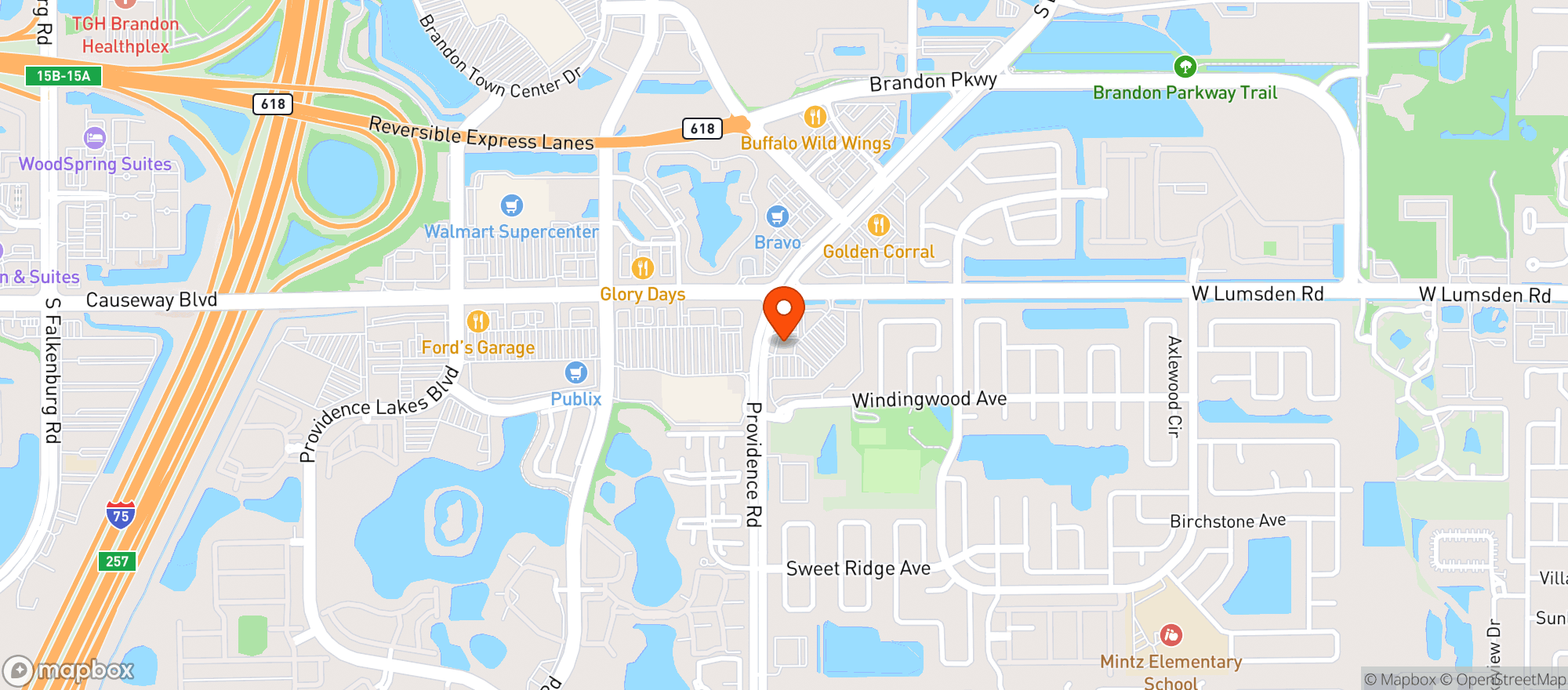 Map showing Bonefish Grill #7009