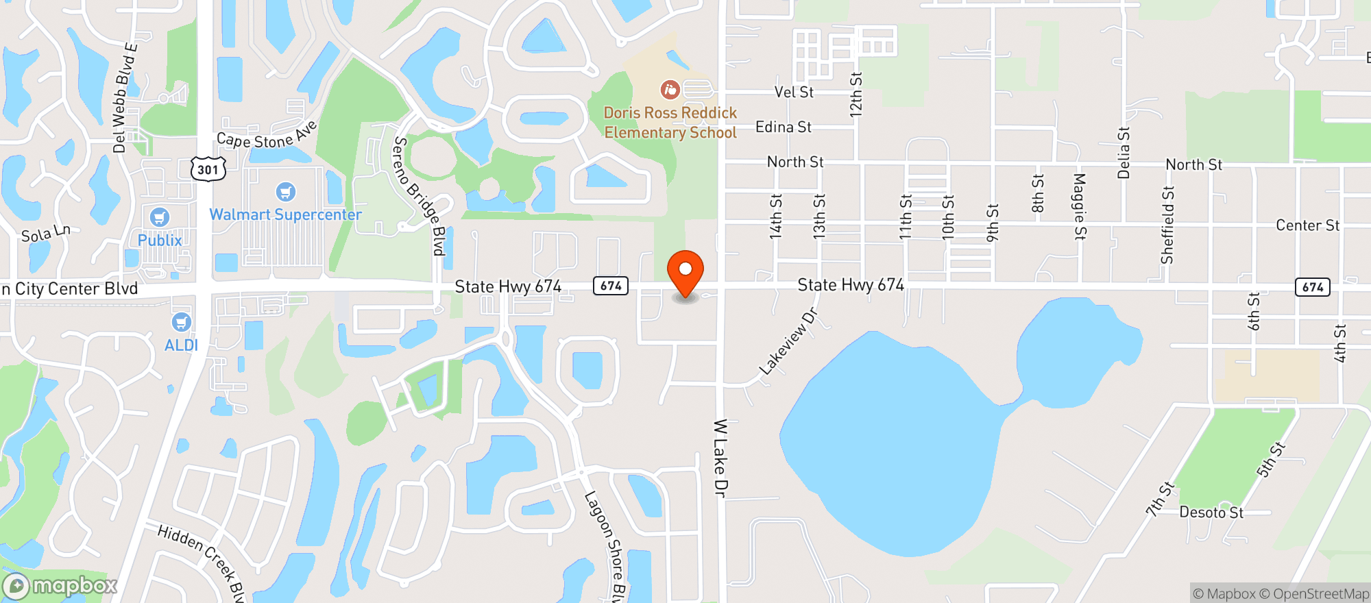 Map showing Circle K 7169