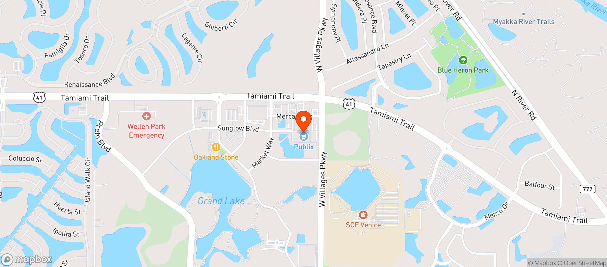 Map showing Publix Super Market #1683