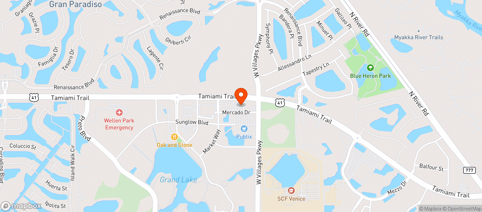 Map showing Ozys Tavern