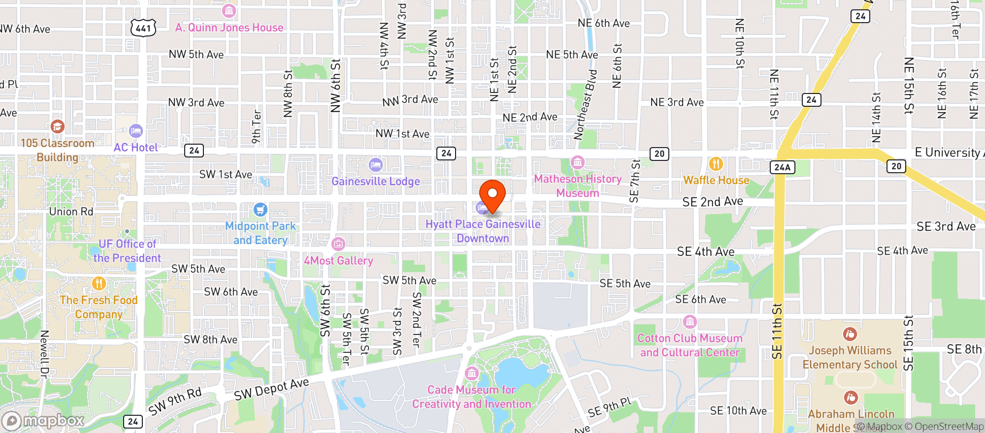 Map showing Hippodrome State Theatre