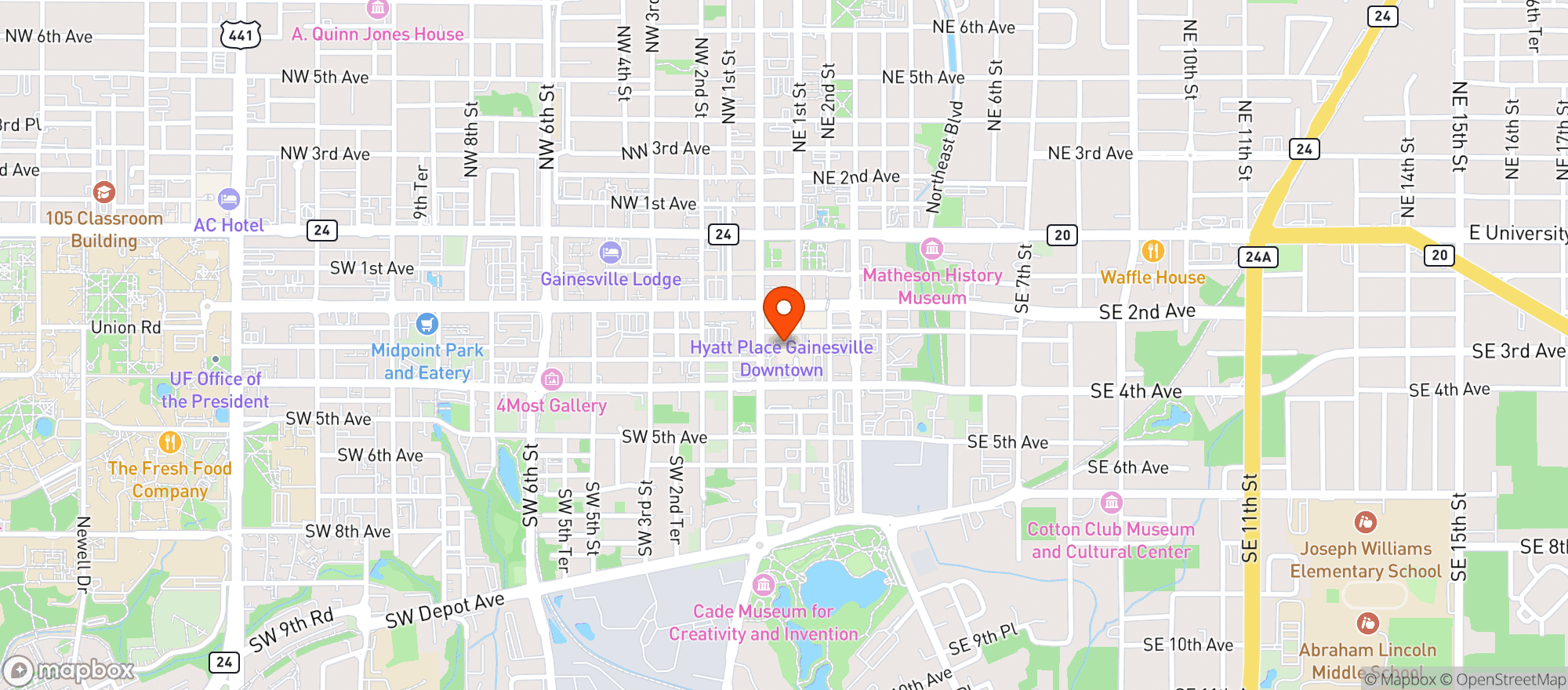 Map showing Boca Fiesta/the Palomino