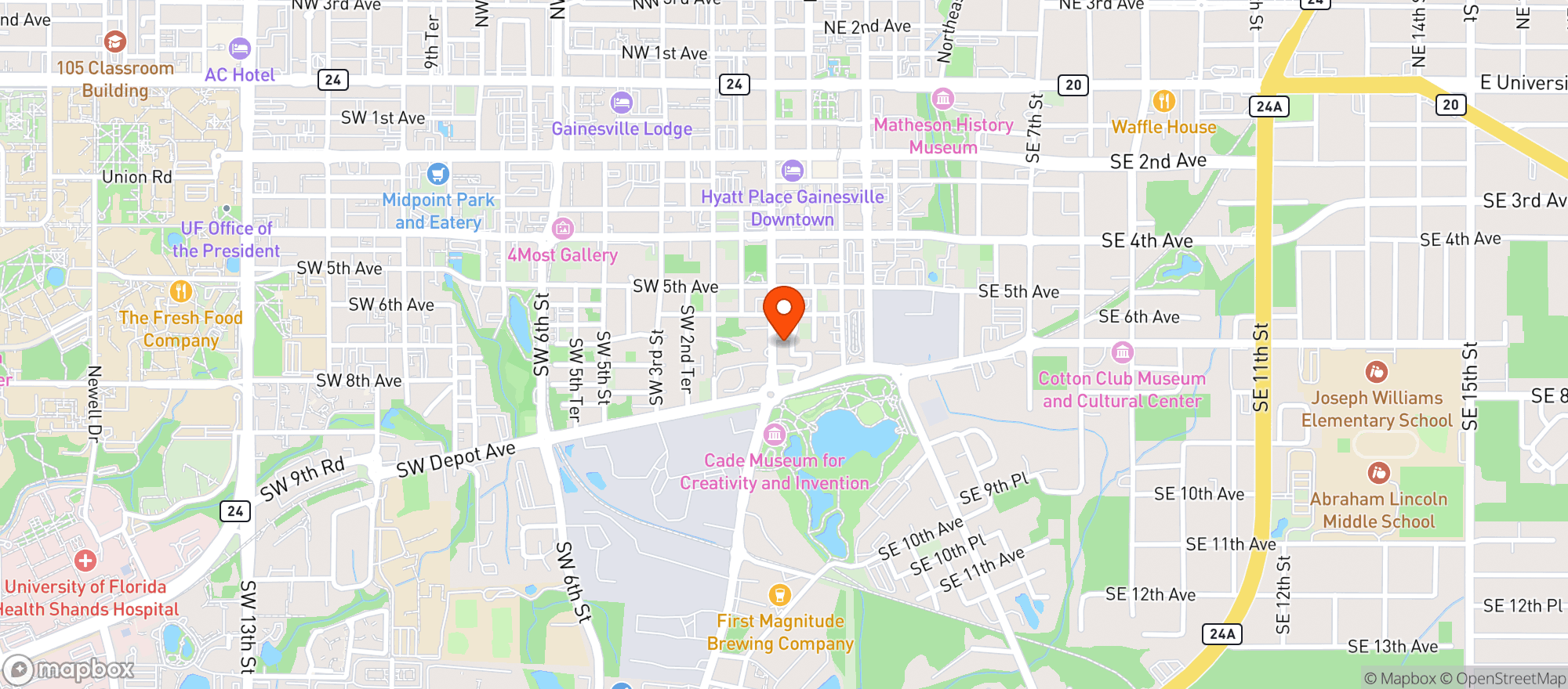 Map showing Heartwood Soundstage