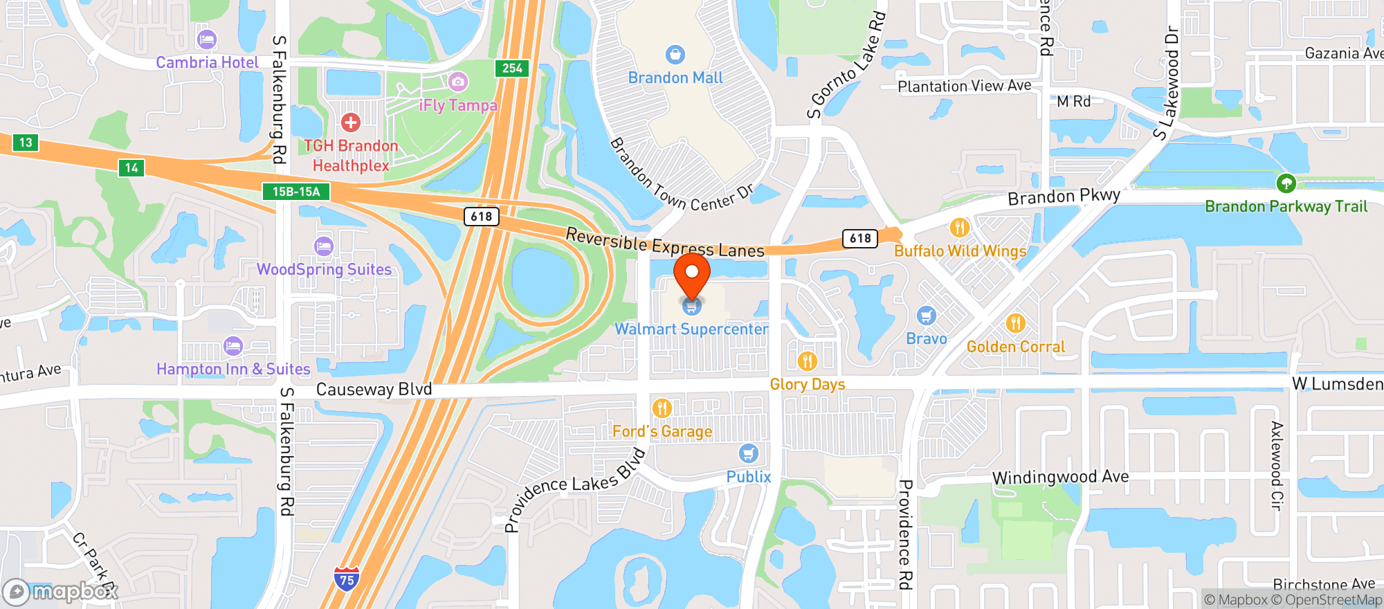 Map showing Walmart Wine & Spirits