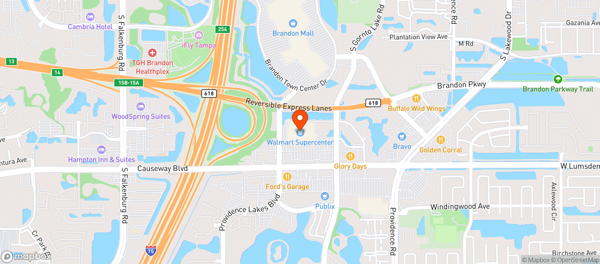 Map showing Walmart Supercenter Liq #2387