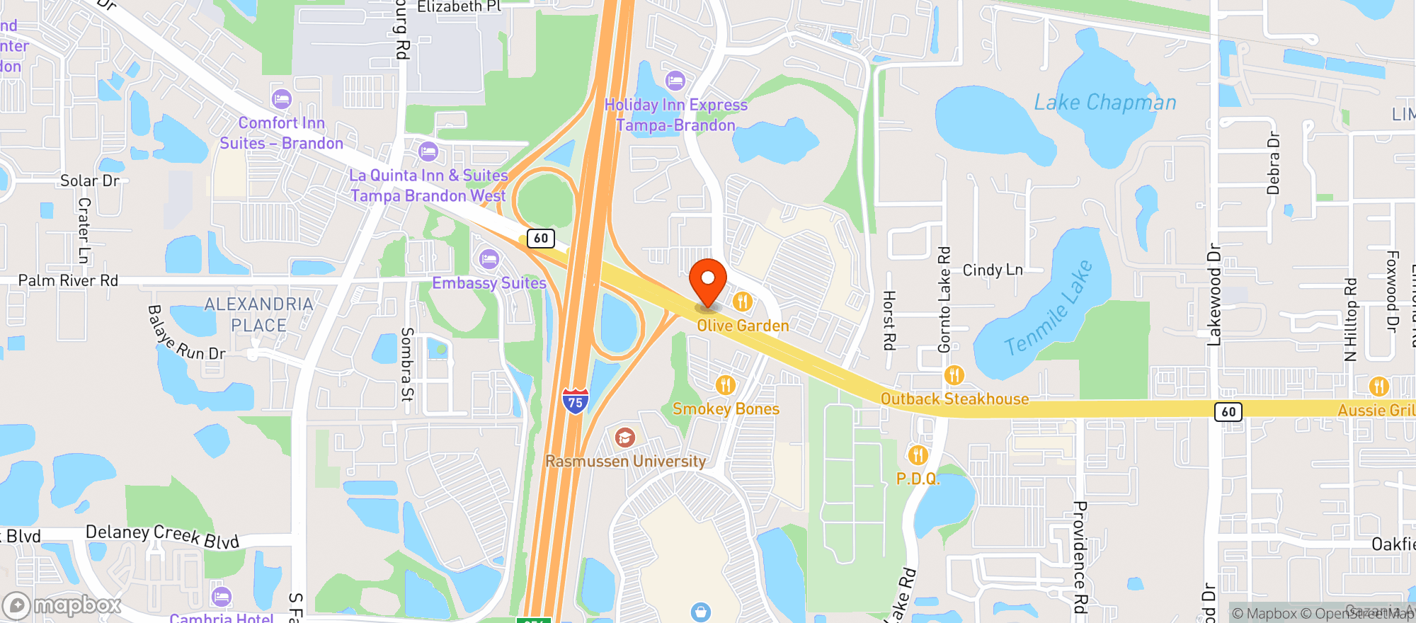 Map showing Red Lobster