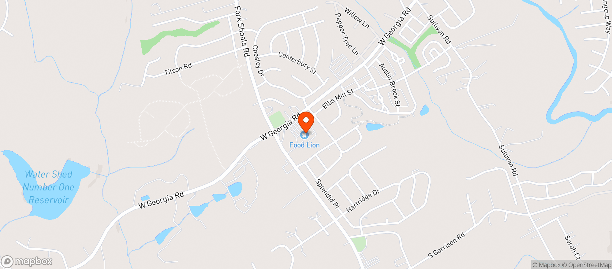 Map showing Food Lion #2268