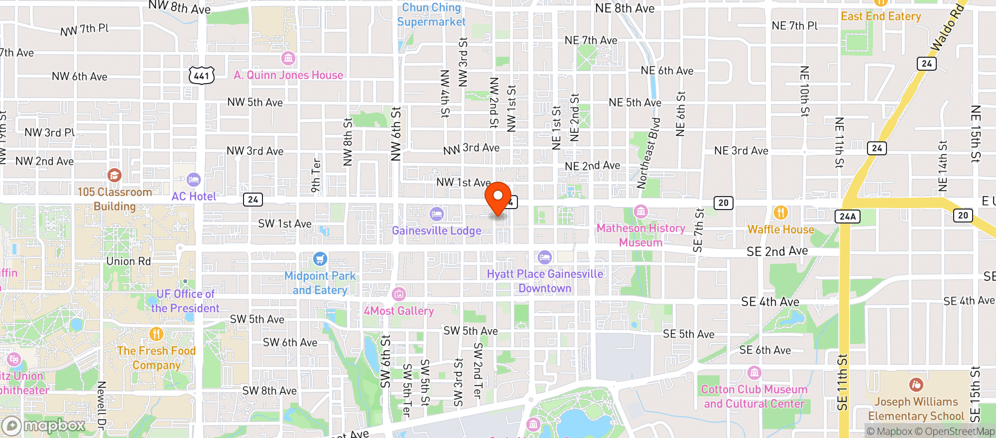 Map showing Looseys