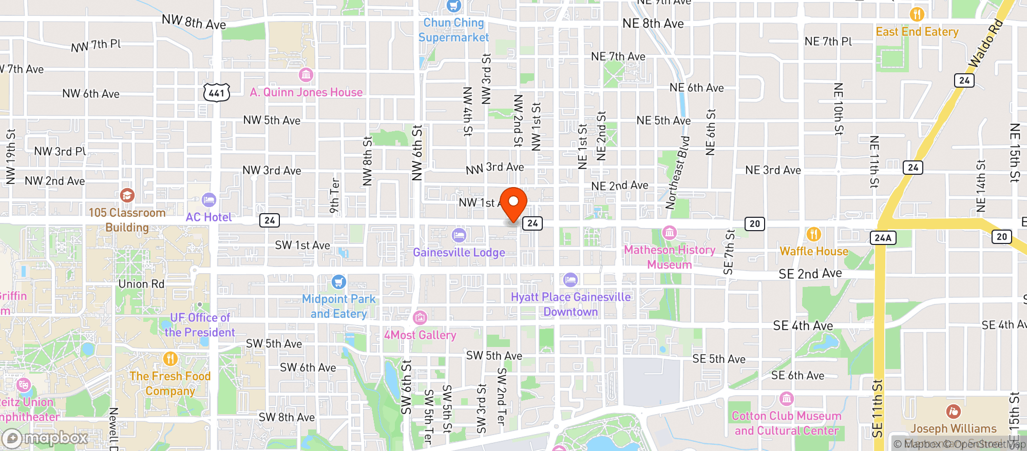 Map showing Vivid Music Hall