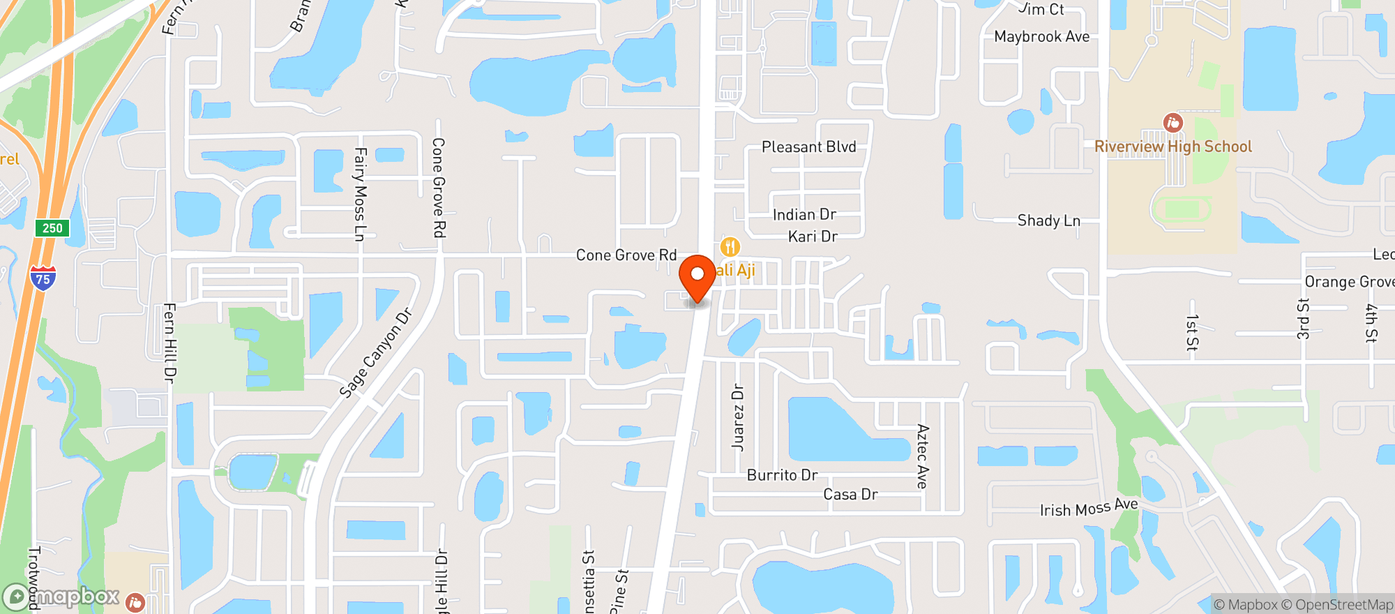 Map showing Enjoy Liquors