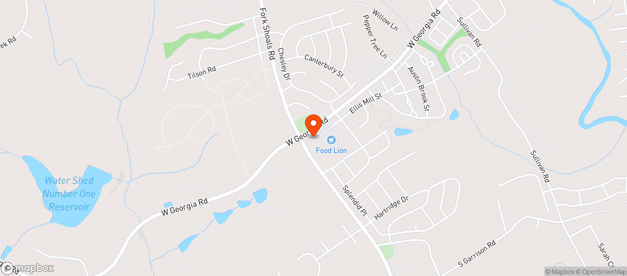 Map showing Mit Food Mart (gvl)