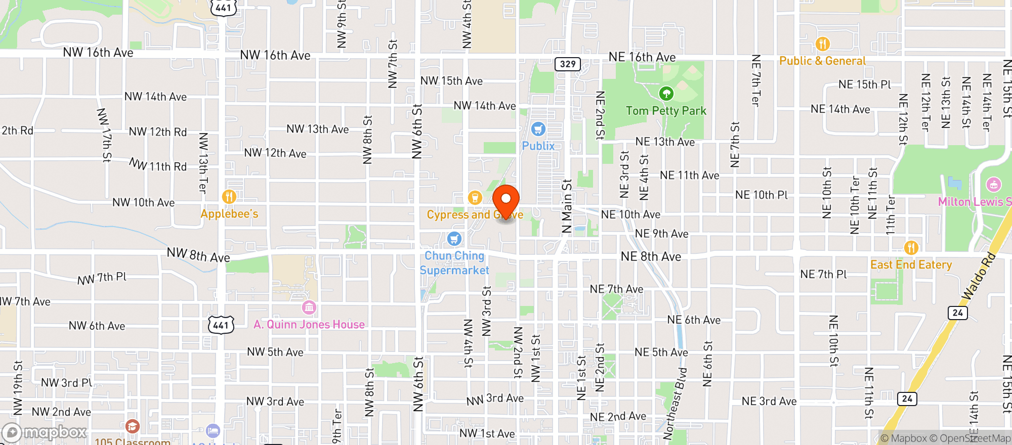 Map showing Afternoon Bottle Shop