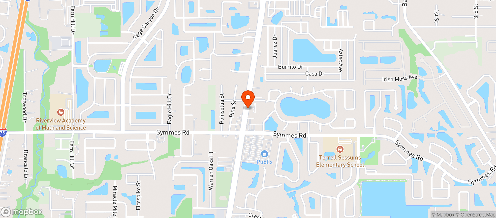 Map showing Publix Super Market