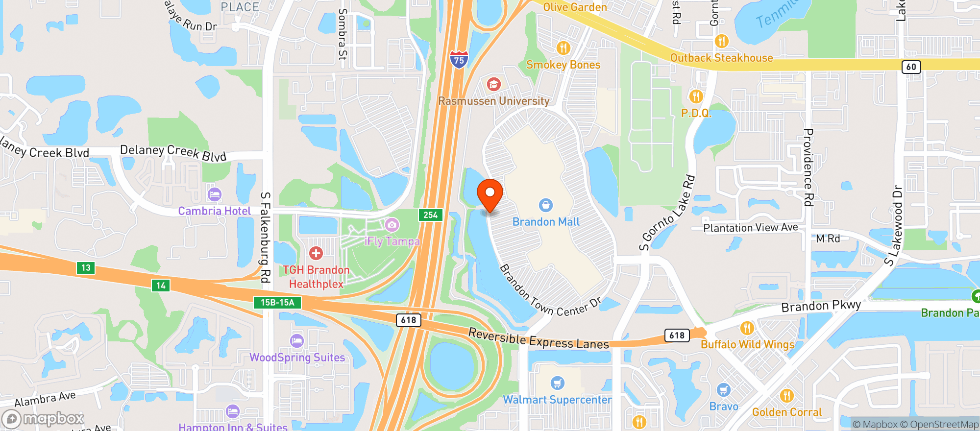 Map showing P F Changs China Bistro #9810