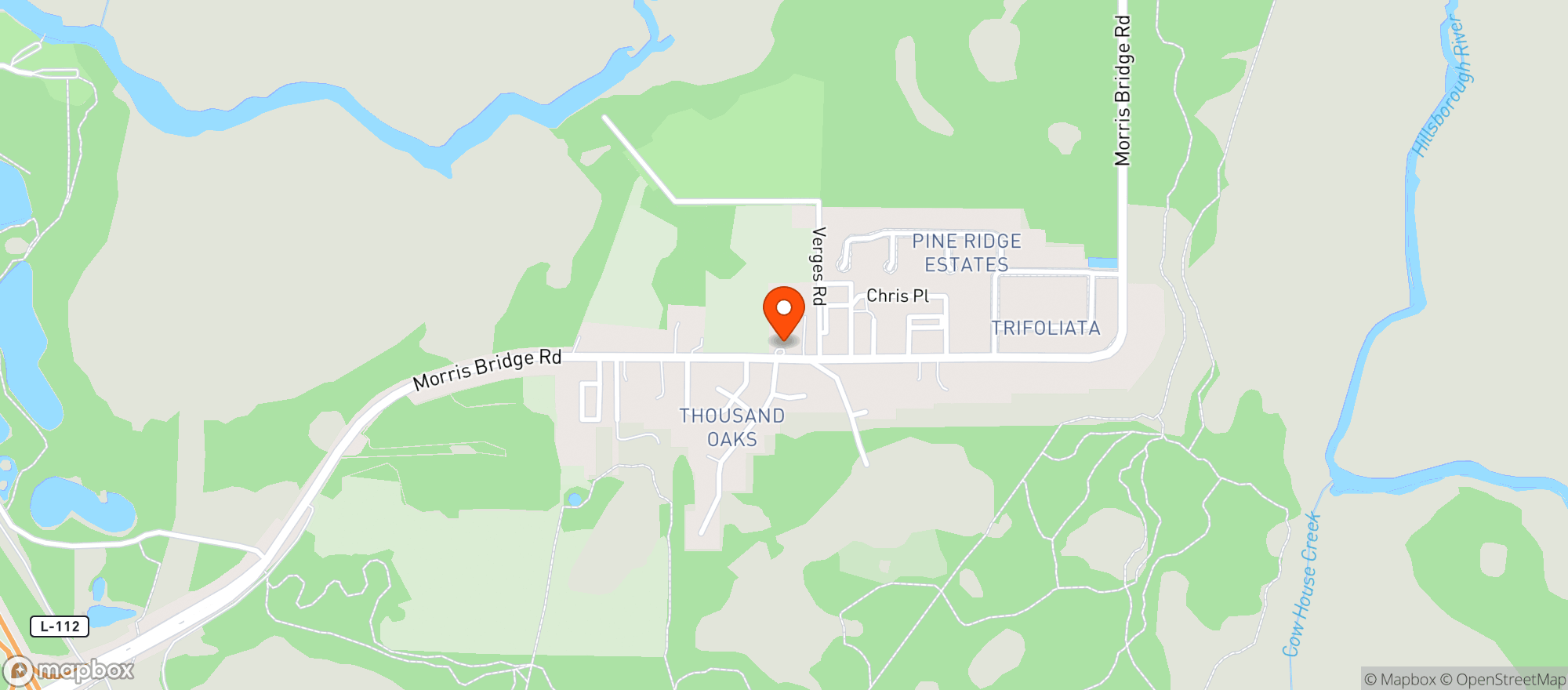 Map showing Circle K 7112