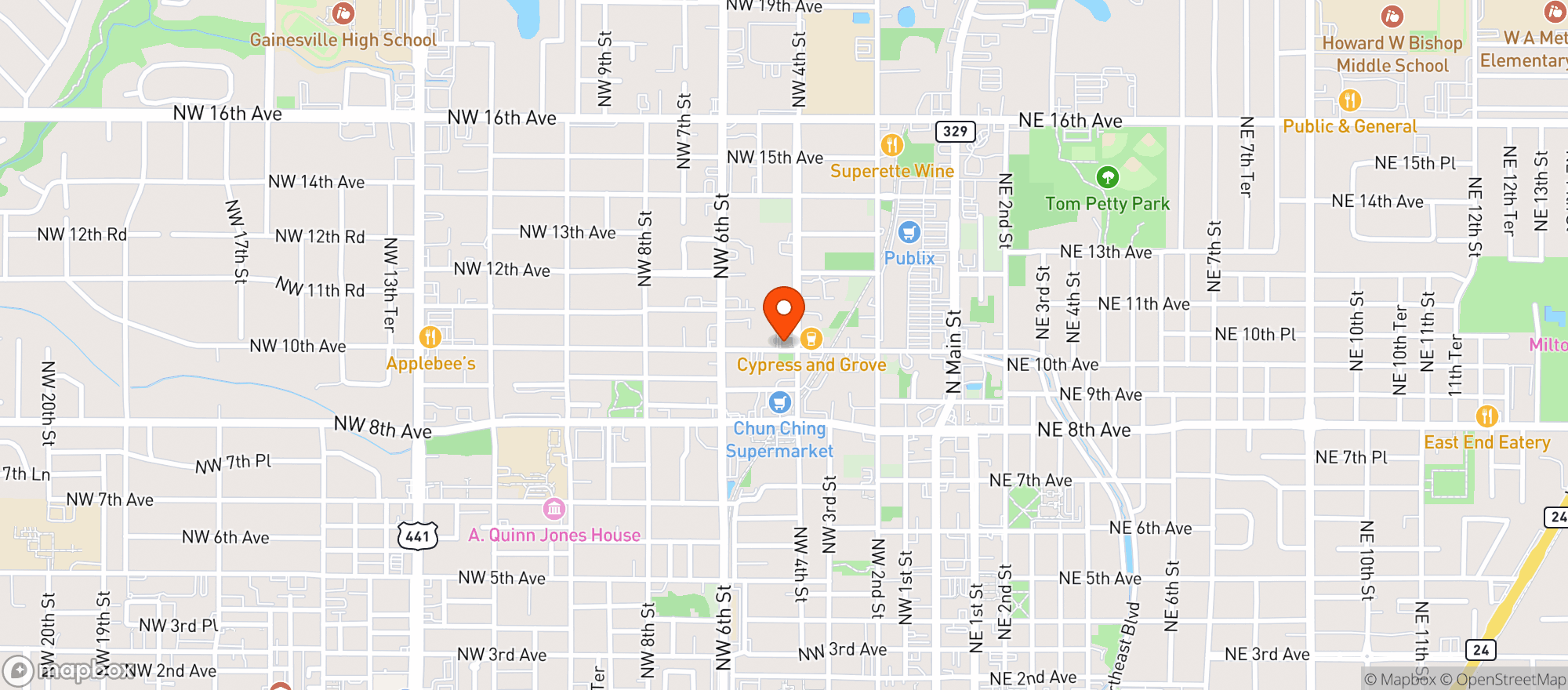 Map showing RESTLESS MOMMAS