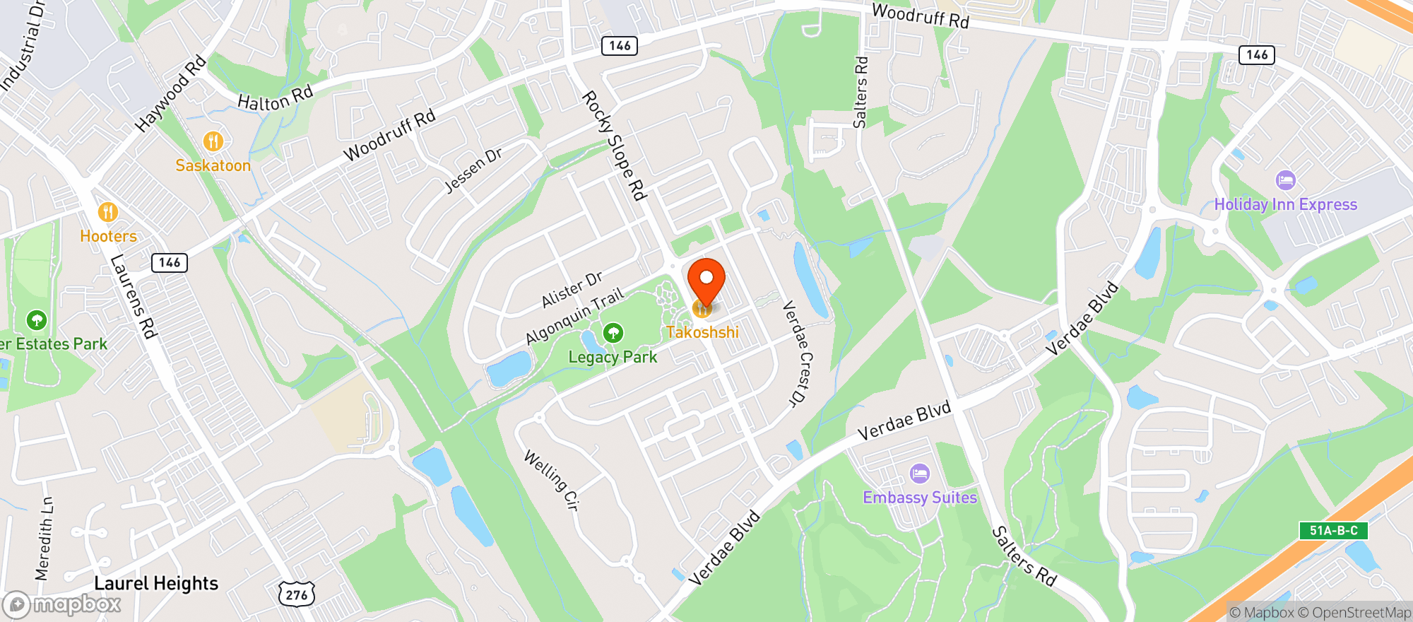 Map showing Takosushi
