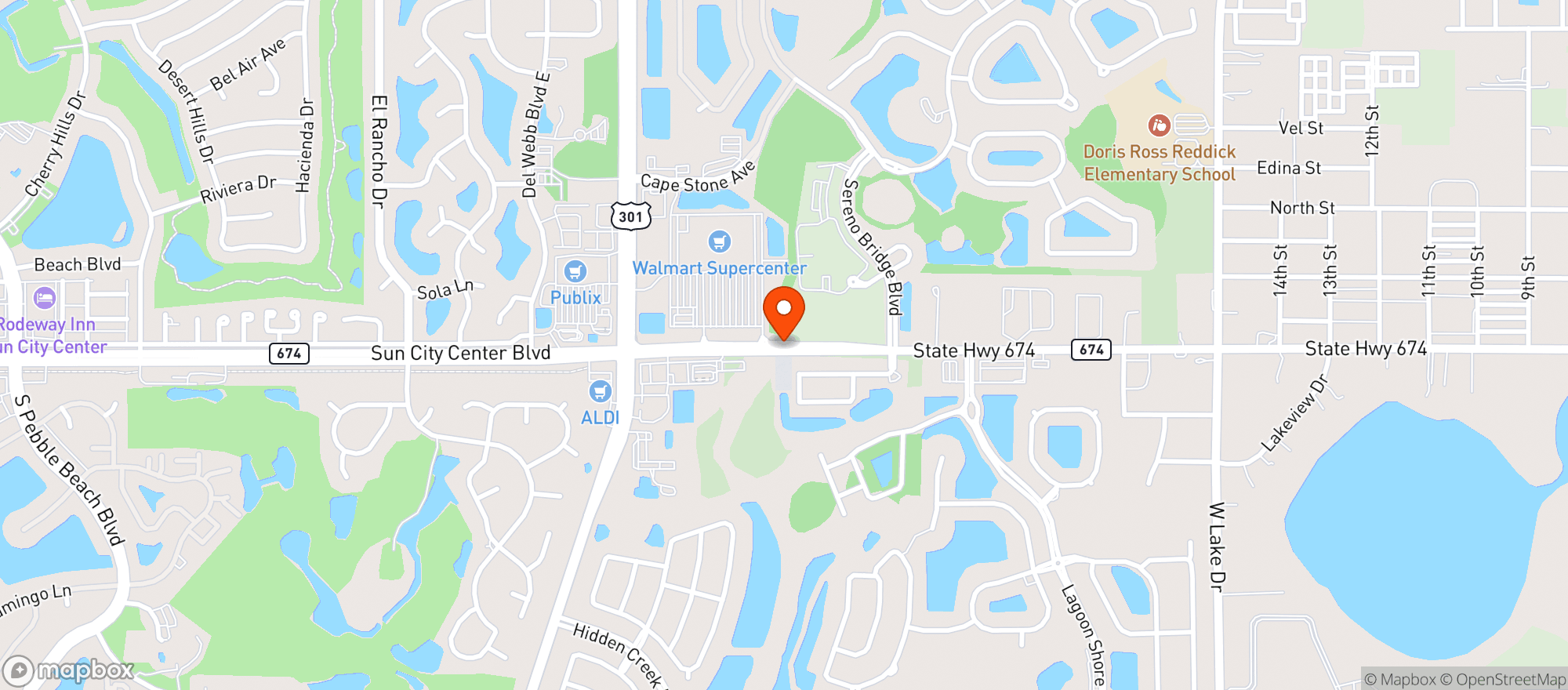 Map showing Walmart Supercenter #1203
