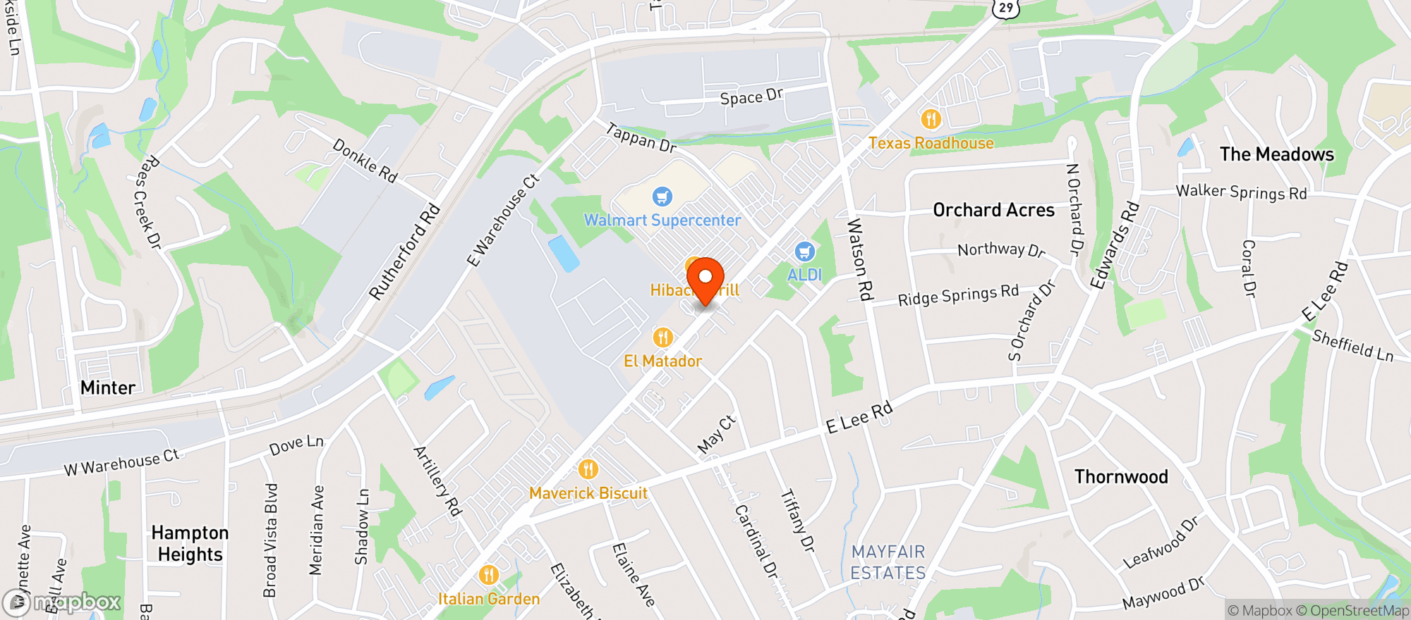 Map showing Walmart Supercenter