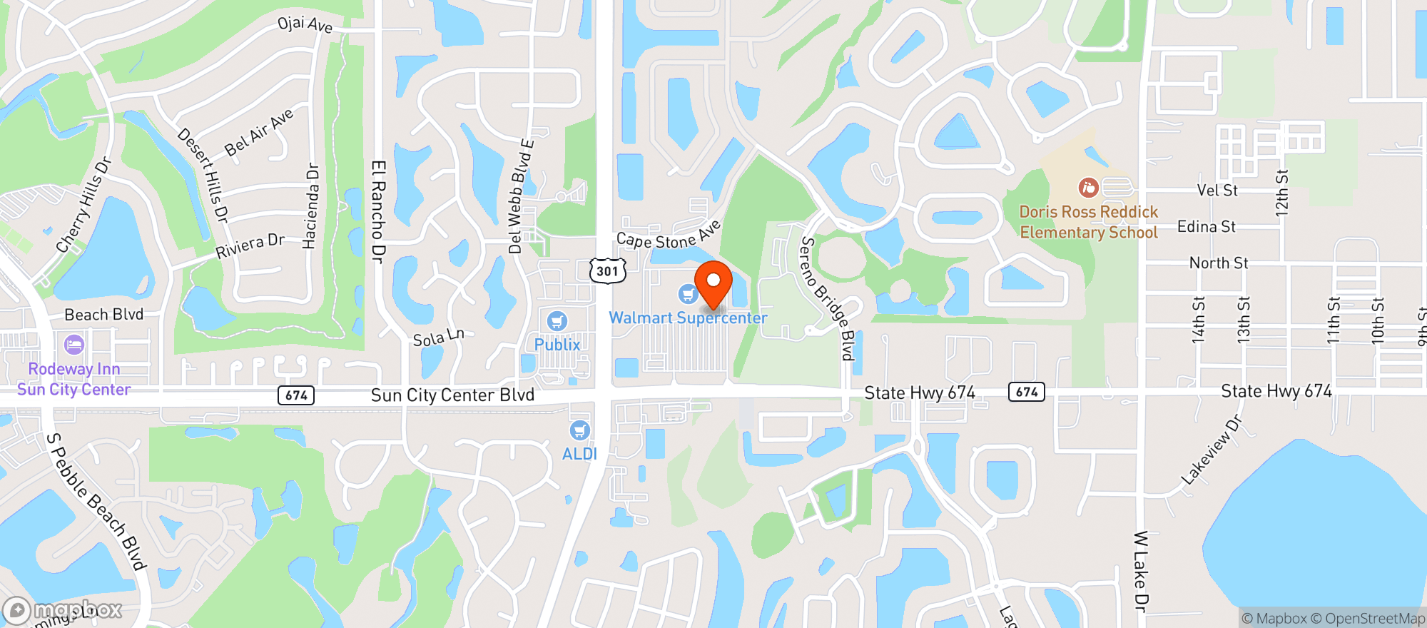 Map showing Walmart Supercenter Liquor Store