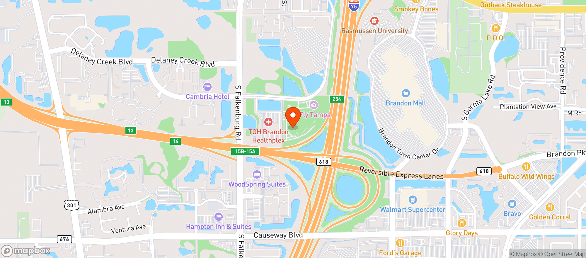 Map showing Topgolf