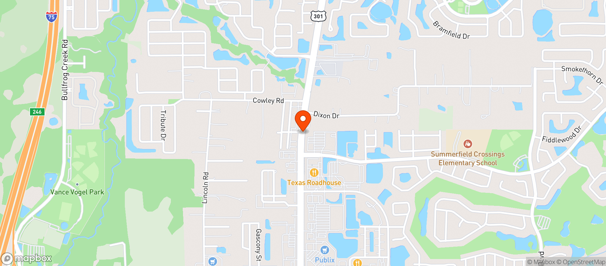 Map showing Mandolas Italian Kitchen