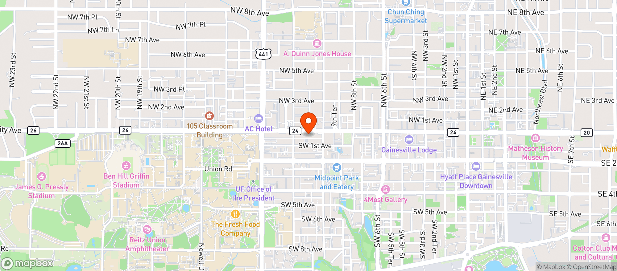 Map showing Wild Side Smoke Shop - Gainesville #2