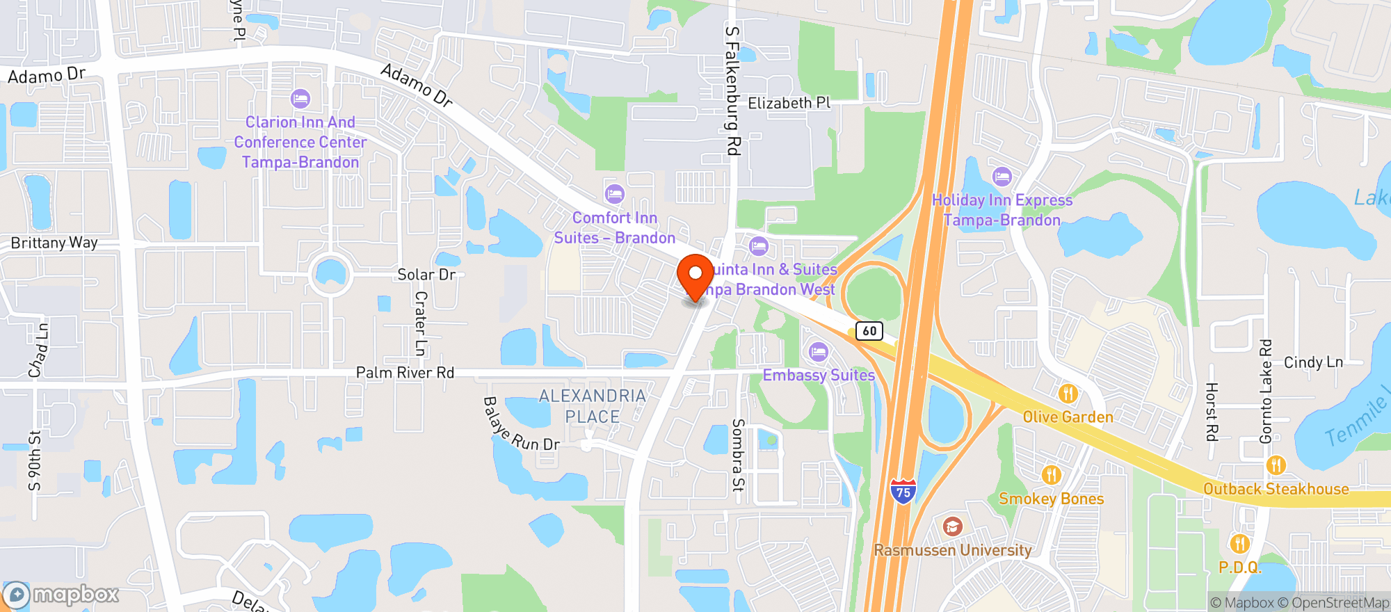Map showing Brandon Cross Liquors