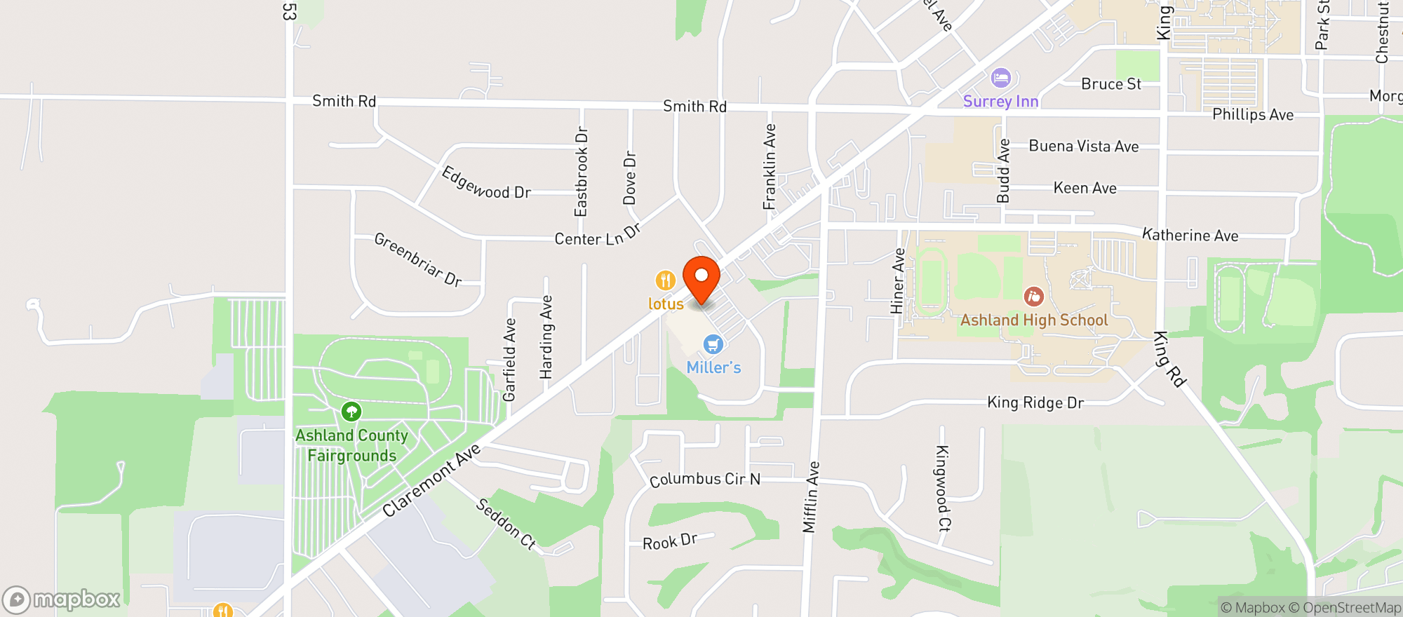 Map showing Discount Drug Mart