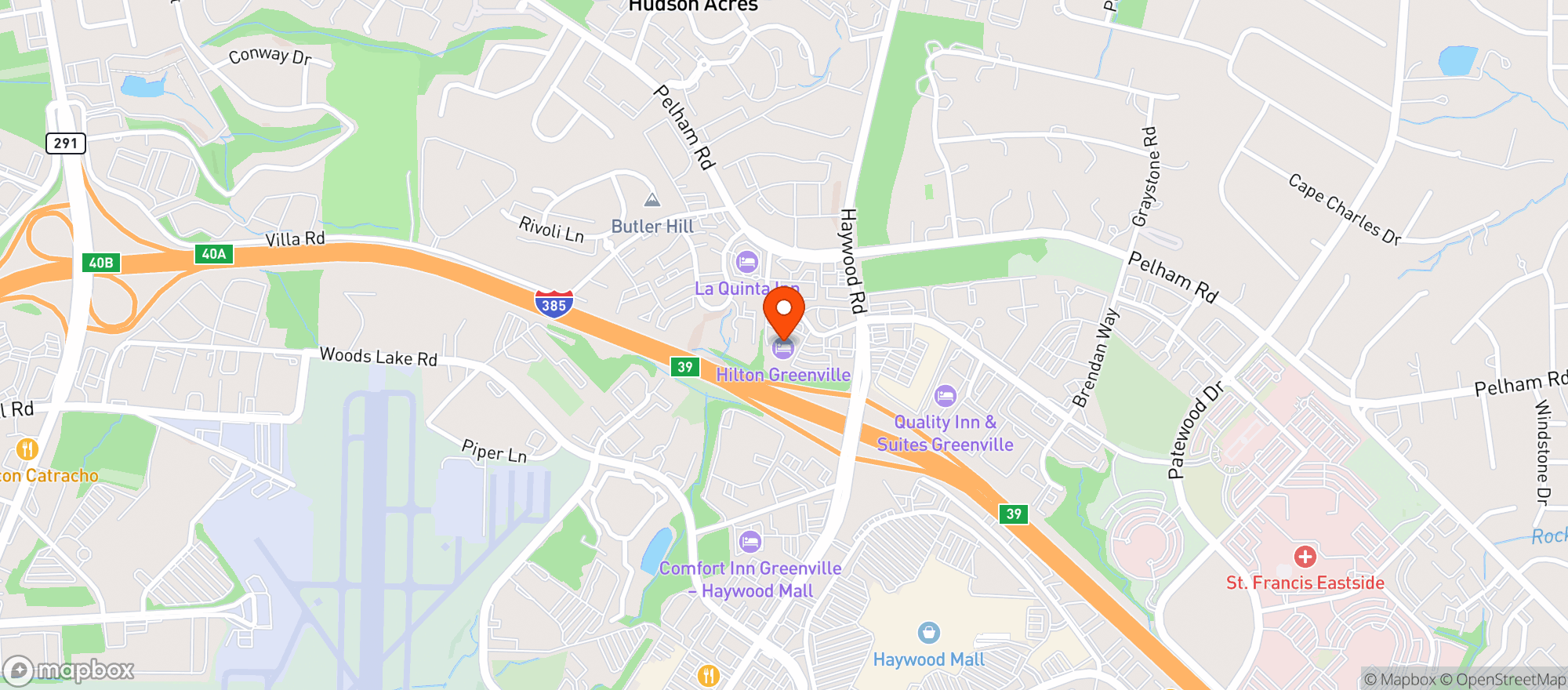 Map showing Hilton #506