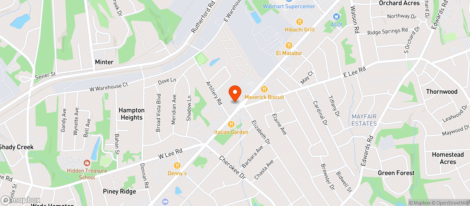 Map showing Publix