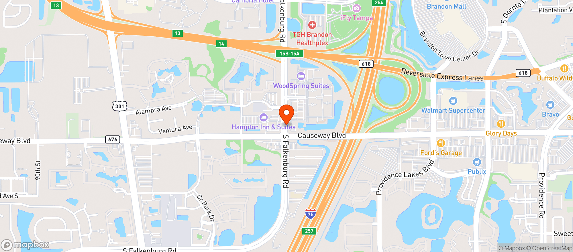 Map showing Bubbas 33
