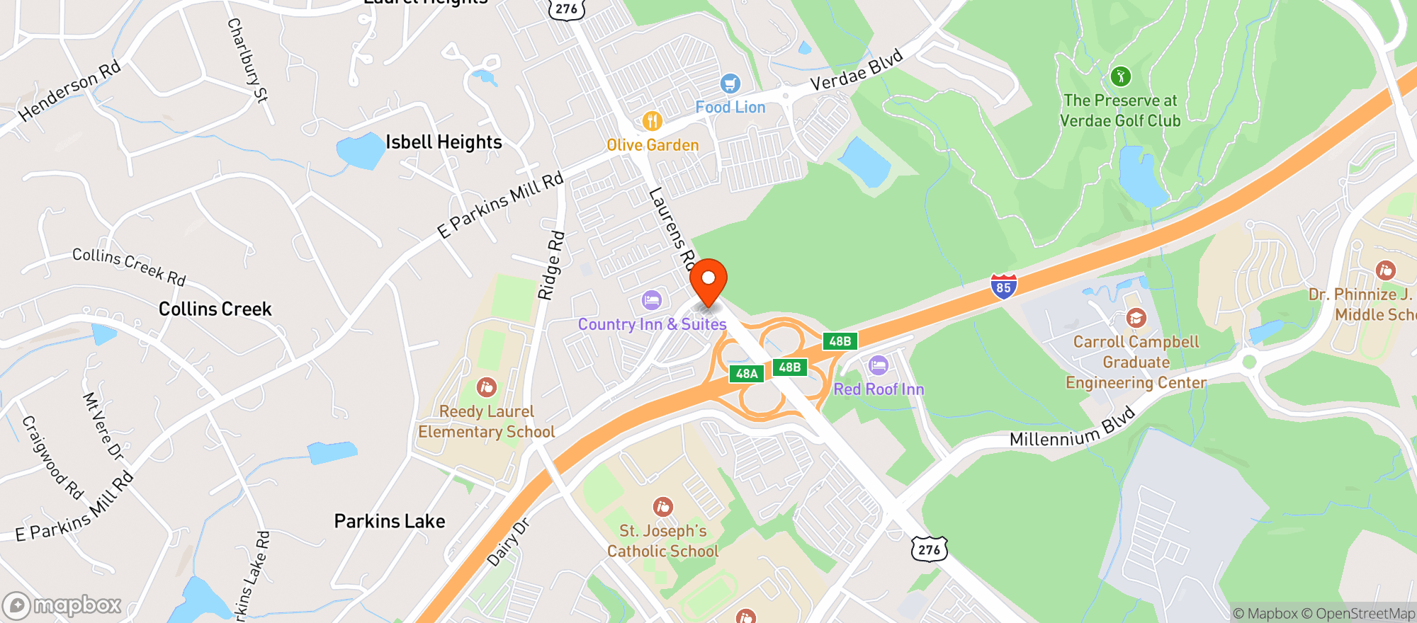 Map showing Shell Gas Station