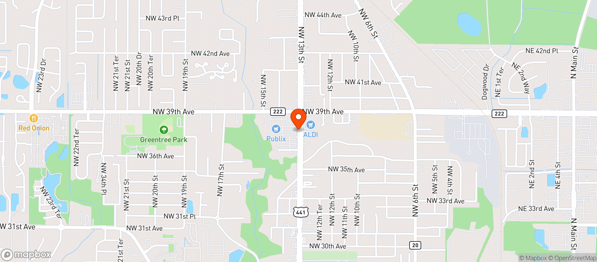 Map showing Publix Super Market