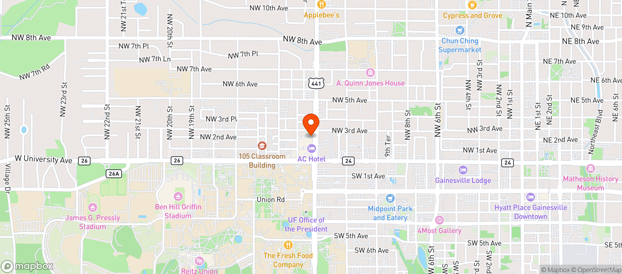 Map showing Ac Hotels By Marriott