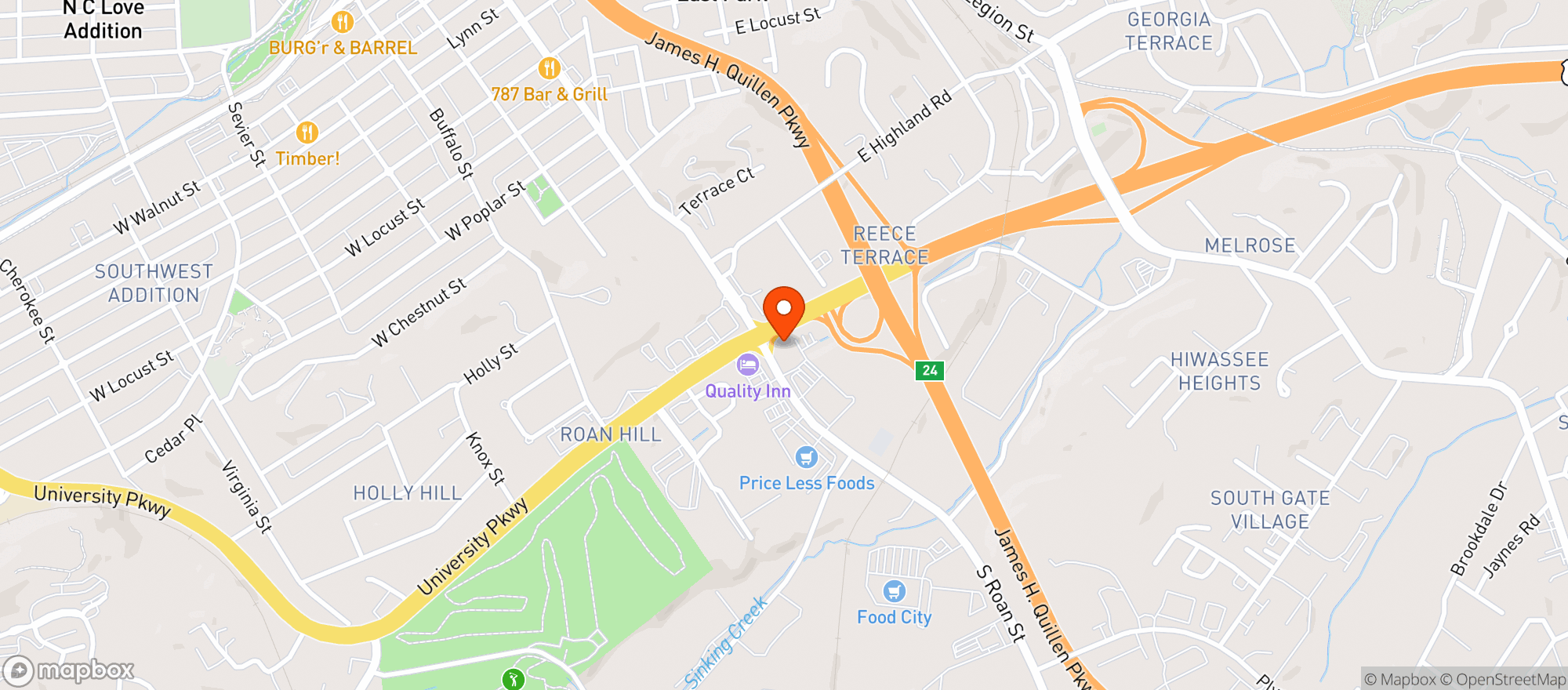 Map showing PARKWAY DISC (JOHNSON CITY)