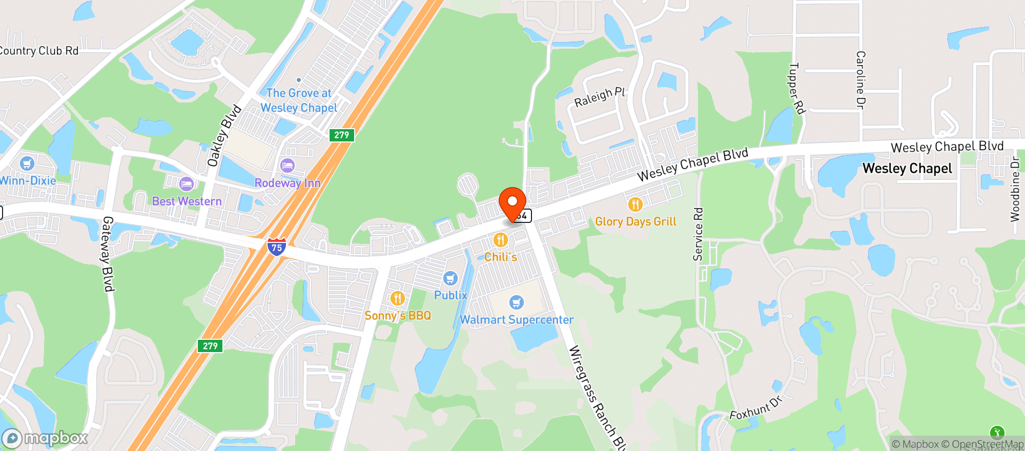 Map showing Walmart Supercenter