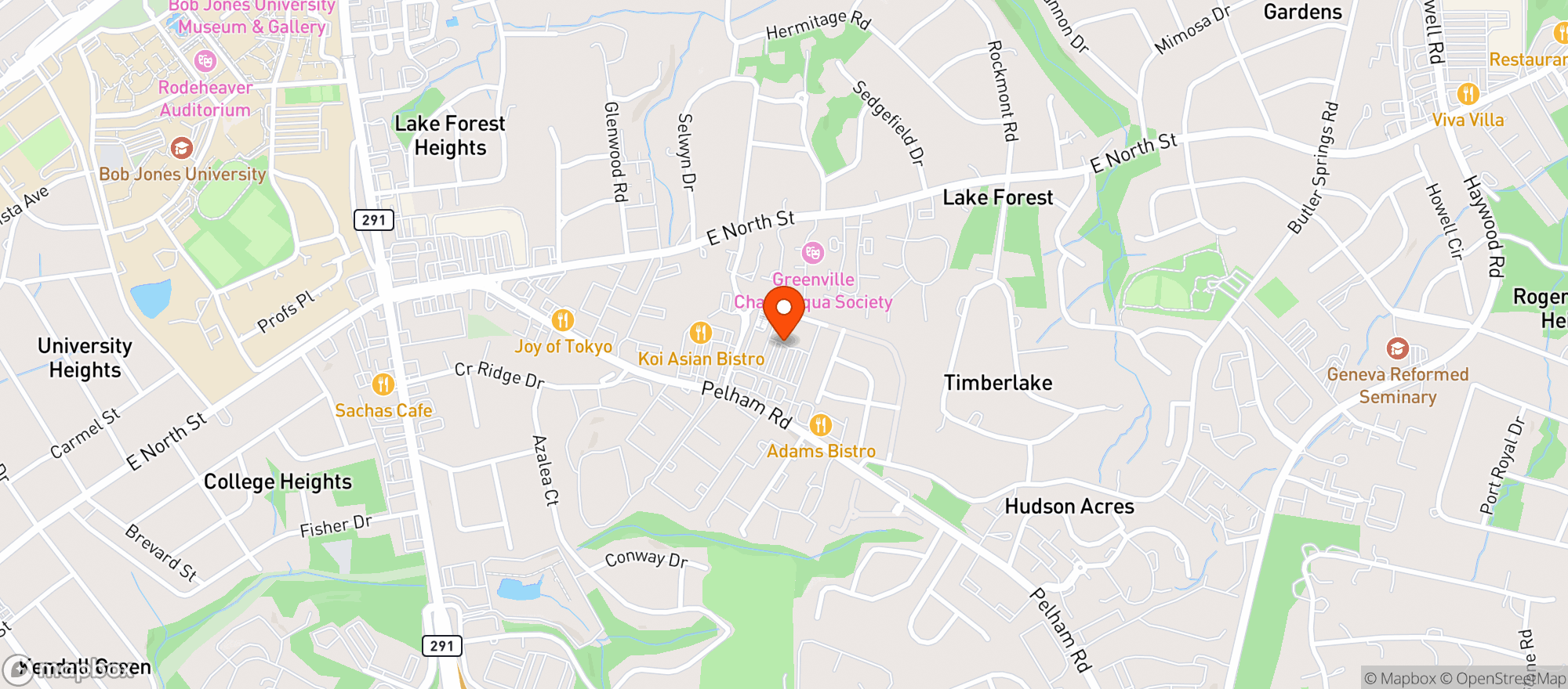 Map showing Publix Super Market