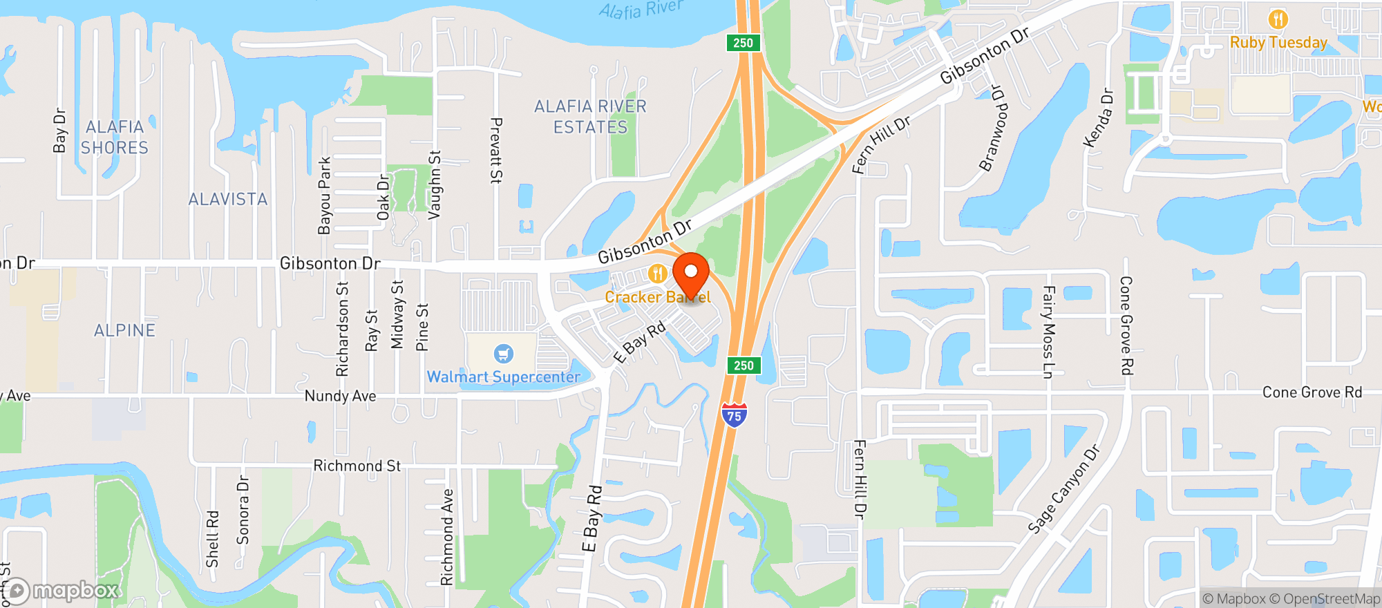 Map showing Riverview 14 Gdx #295