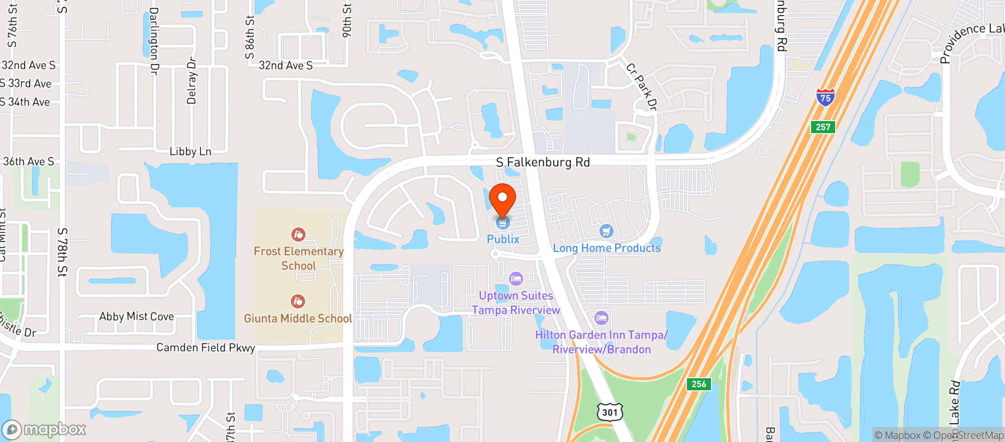 Map showing Publix
