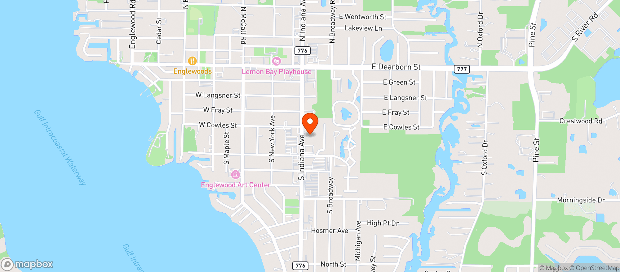 Map showing Englewood Shell
