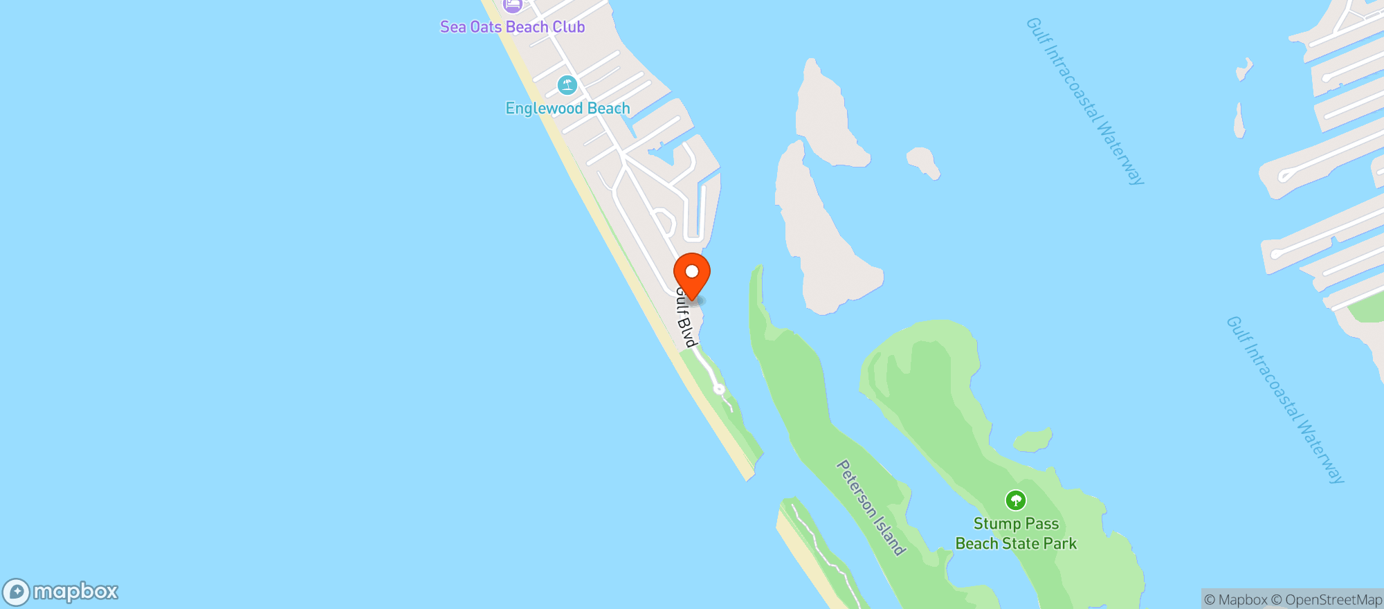 Map showing Manasota Key Resort