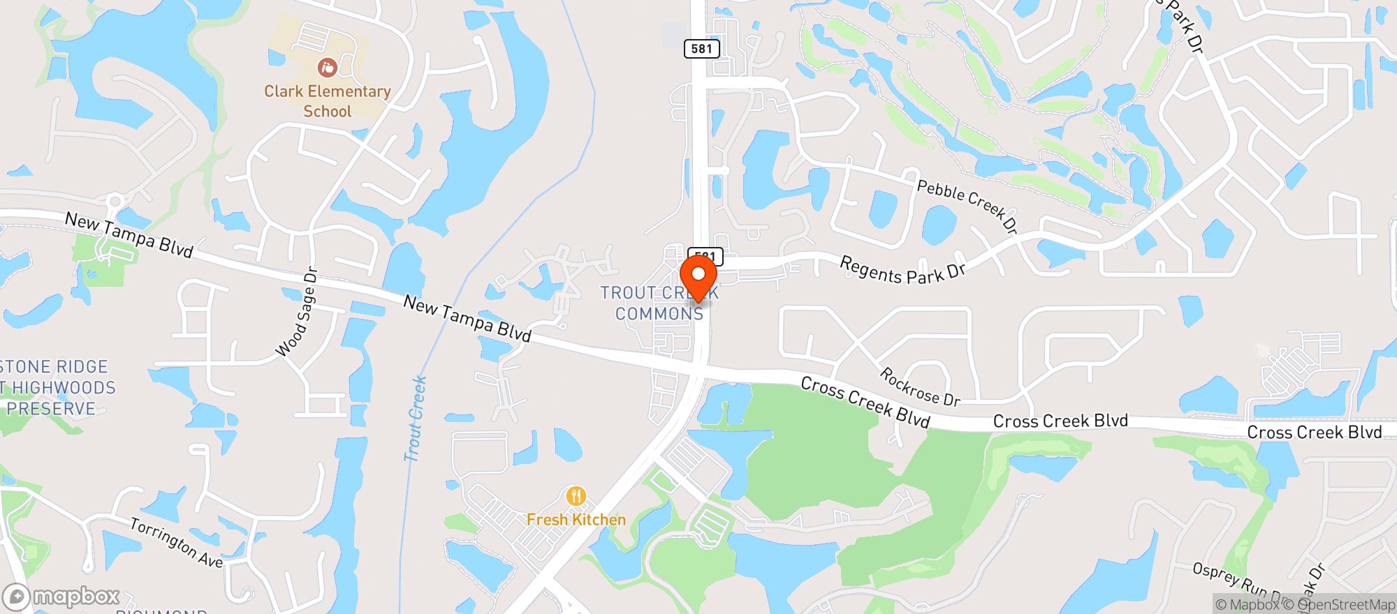 Map showing Publix Super Market